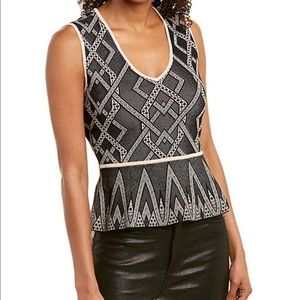 BCBGMAXAZRIA PEPLUM TOP